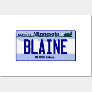 Blaine MN License Plate Posters and Art